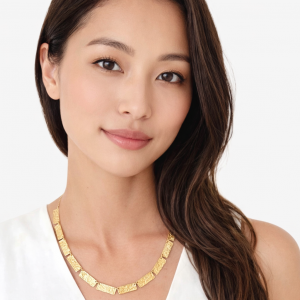 Collana Rettangoli Artigianale in Bronzo – Design Geometrico Contemporaneo Henry River