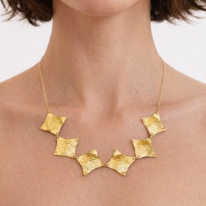 Collana Stella Polare Artigianale – Collana in Bronzo Oro 18kt o Rodio Gioiello Fatto a Mano Made in Italy